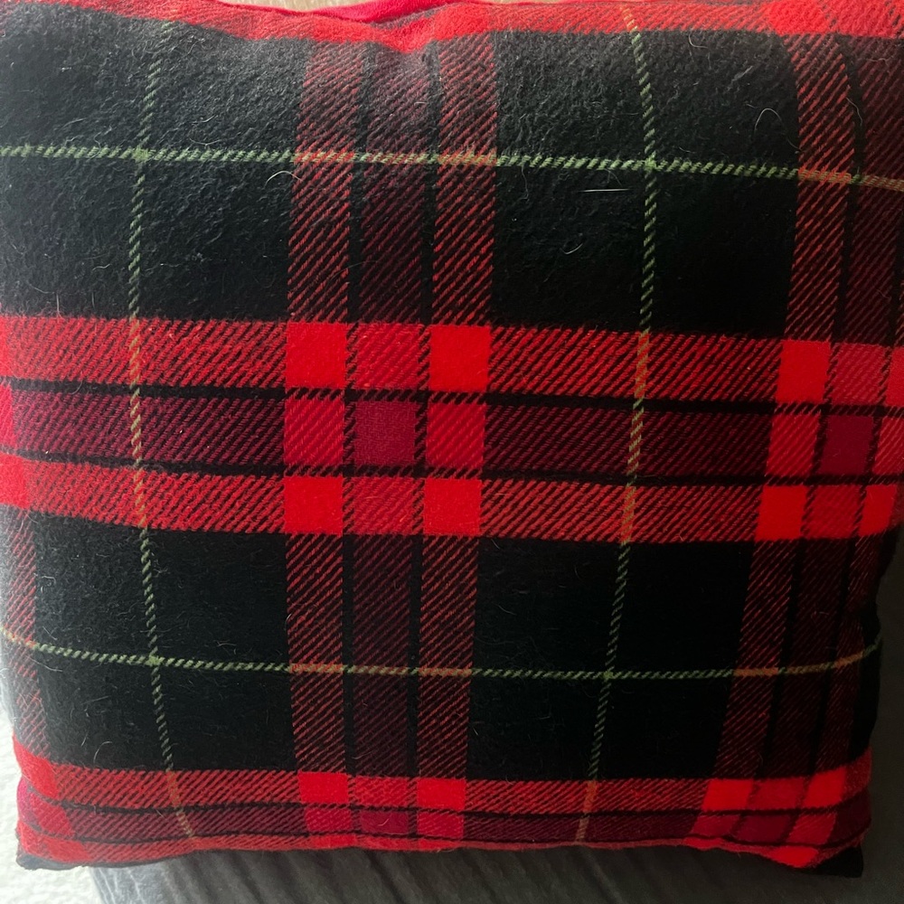 Holiday Christmas JOY Plaid Pillow - Picture 2 of 2